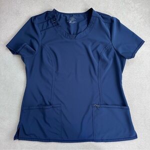 Cherokee Infinity Women’s Round Neck Stretch Scrub Top. Navy. XL